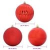 vidaXL Christmas Bauble Set XXL 3 pcs Red Plastic