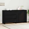 vidaXL Sideboard 2 pcs Black 70 x 41 x 75 cm Engineered Wood