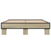 vidaXL Bed Frame without Mattress Sonoma Oak 135x190 cm Double