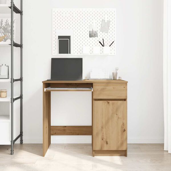 vidaXL Desk Artisan Oak 86x49x76 cm Engineered Wood