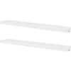 vidaXL Wall Shelf | Set of 2 | White | MDF | 120 cm wide | Wall mounting