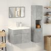 vidaXL 4 Piece Bathroom Furniture Set Concrete Grey Engineered Wood