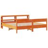 vidaXL Bed Frame without Mattress Wax Brown 180x200 cm Super King Solid Wood Pine