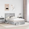 vidaXL Bed Frame Concrete Grey 120 x 200 cm Engineered Wood