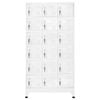 vidaXL Locker Cabinet with 18 Compartments Metal 90x40x180 cm
