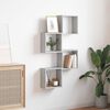 vidaXL Wall Cube Shelves 4 pcs Grey Sonoma 30x15x30 cm