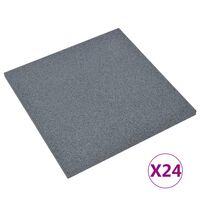 vidaXL Fall Protection Tiles 24 pcs Rubber 50x50x3 cm Grey