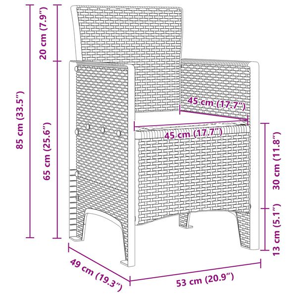 vidaXL Garden Dining Set with Cushion 11 pcs Brown and Cream Rattan