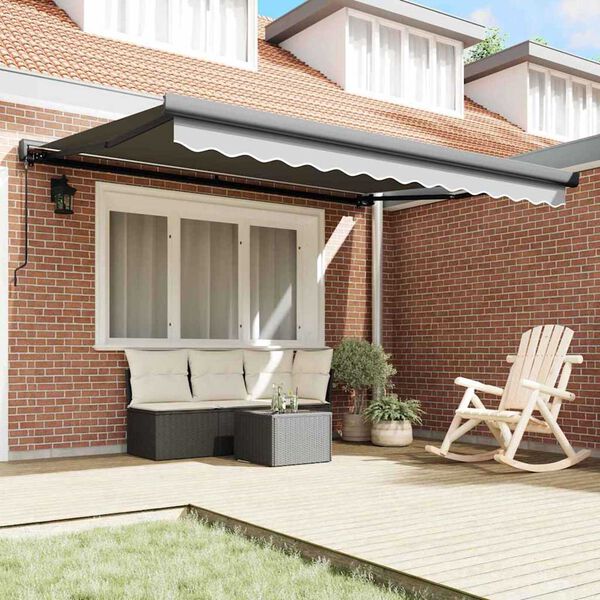 vidaXL Awning Frame Anthracite 350 x 250 cm Aluminium