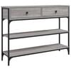 vidaXL Console Table Grey Sonoma 100x25x75 cm Engineered Wood