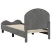 vidaXL Toddler Bed Frame with Headboard Dark Grey 70 x 140 cm Velvet