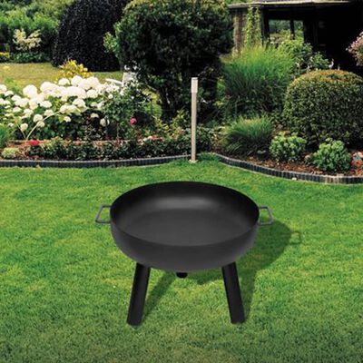 Lund Fire Pit with Handles Black