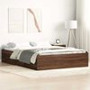 vidaXL Bed Frame without Mattress Brown Oak 135x190 cm Double Double