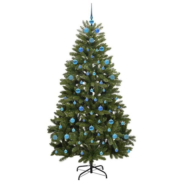 vidaXL Artificial Christmas Tree Green 210 cm PVC and Metal