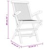 vidaXL Folding Garden Chairs 4 pcs Grey 56x61x89 cm Solid Wood Teak