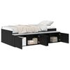 vidaXL Bed Frame with Drawer Black Oak 80 x 200 cm Engineered Wood
