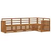 vidaXL Sectional Sofa Set 5 pcs Natural Solid Acacia Wood