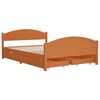 vidaXL Bed Frame without Mattress Honey Brown Solid Wood 140x200 cm (322039+2x321987)