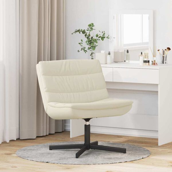 vidaXL Swivel Chair Cream 63 x 75 x 76 cm PU