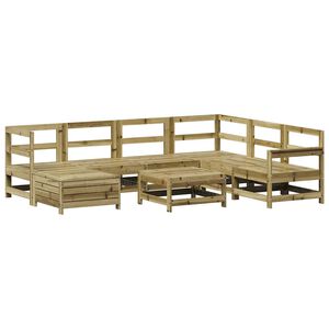 vidaXL 8 Piece Garden Sofa Set Impregnated Wood Pine