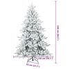 vidaXL Artificial Hinged Christmas Tree White 240 cm PVC and Steel