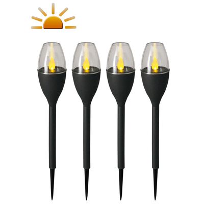 Luxform Solar LED Garden Mini Stake Lights Jive 4 pcs Grey 41466