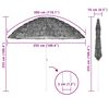 vidaXL Garden Parasol Natural 255 x 255 x 255 cm