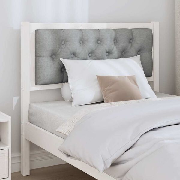 vidaXL Headboard Other White and light grey 90 cm Solid pine wood