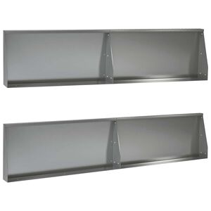 vidaXL Retaining Wall 4 pcs 100 x 12 x 30 cm Galvanised Steel Silver