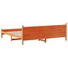 vidaXL Bed Frame without Mattress Wax Brown 200x200 cm Solid Wood Pine