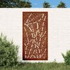 vidaXL Garden Wall Decoration 105x55 cm Corten Steel Leaf Design