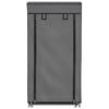 vidaXL Shoe Cabinet with Cover Grey 58x28x106 cm Fabric