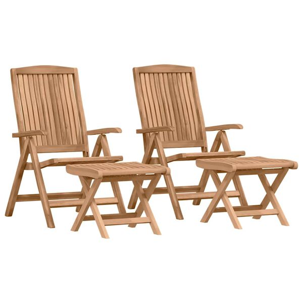 vidaXL Garden Dining Set 4 pcs Brown Solid Teak Wood