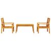 vidaXL 3 Piece Garden Lounge Set Solid Wood Acacia