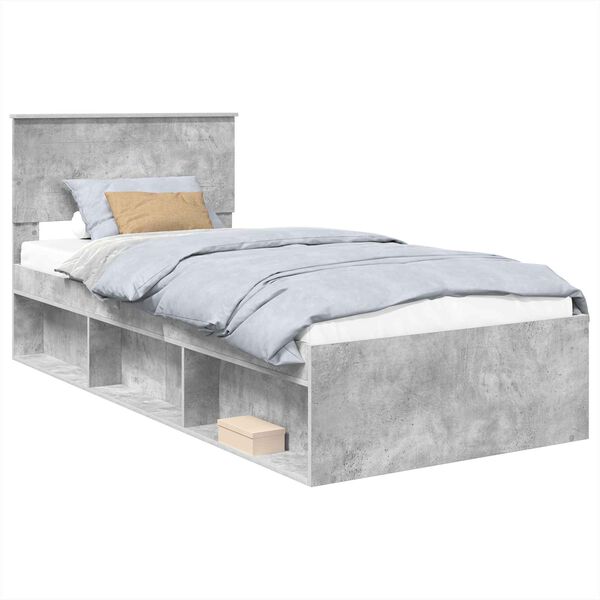 vidaXL Bed Frame with Headboard Concerte 90 x 200 cm Engineered wood