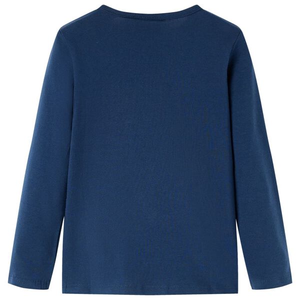 Kids' T-shirt with Long Sleeves Navy Blue 128