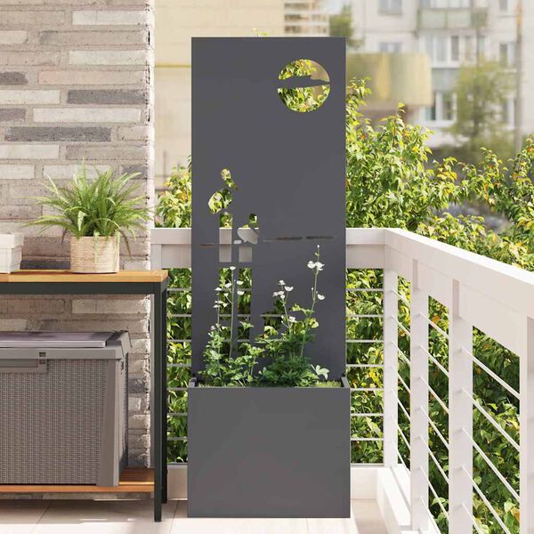 vidaXL Garden Privacy Screen Anthracite 50 x 140 cm Cold-rolled steel