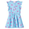 vidaXL Kids' Dress with Buttons Sleeveless Blue 116