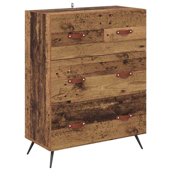 vidaXL Chest Of Drawers Old wood 69.5 x 34 x 90 cm Engineered wood