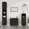 vidaXL 3 Piece Bathroom Furniture Set Black Engineered Wood