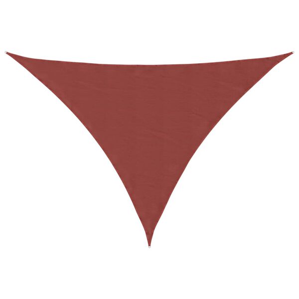 vidaXL Sunshade Sail Oxford Fabric Triangular 5x5x6 m Terracotta