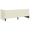 vidaXL Corner Bed Frame with Headboard Cream 80 cm x 200 cm Velvet