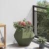 vidaXL Planter 2 pcs Olive Green 50 x 50 x 40 cm Steel