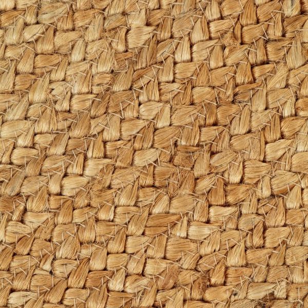 vidaXL Braided Area Rug with Ruffle Edge 150 cm Jute Round