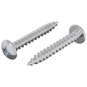 vidaXL Wood Screw 2 pcs Silver M4 x 28 mm Iron
