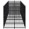 vidaXL Outdoor Dog Kennel Steel 18.43 m&sup2;