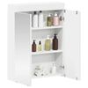 vidaXL Bathroom Mirror Cabinet with Door TULUM White 60 x 16.5 x 78 cm