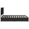 vidaXL Storage Bed with Headboard Black 150 x 200 cm Engineered Wood