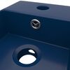 vidaXL Bathroom Sink with Overflow Ceramic Dark Blue