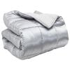 vidaXL Winter Duvet Silver 200 x 220 cm Satin and Microfiber
